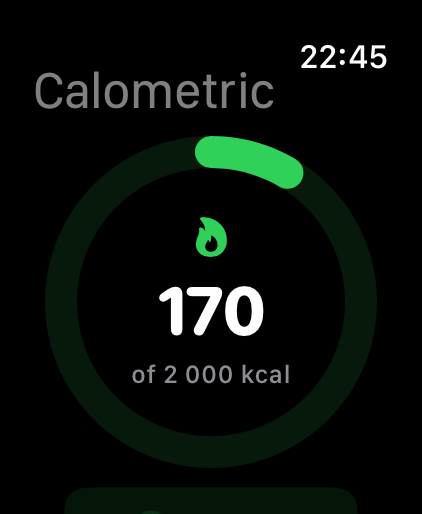 Calometric on Apple Watch | calorie tracking ring